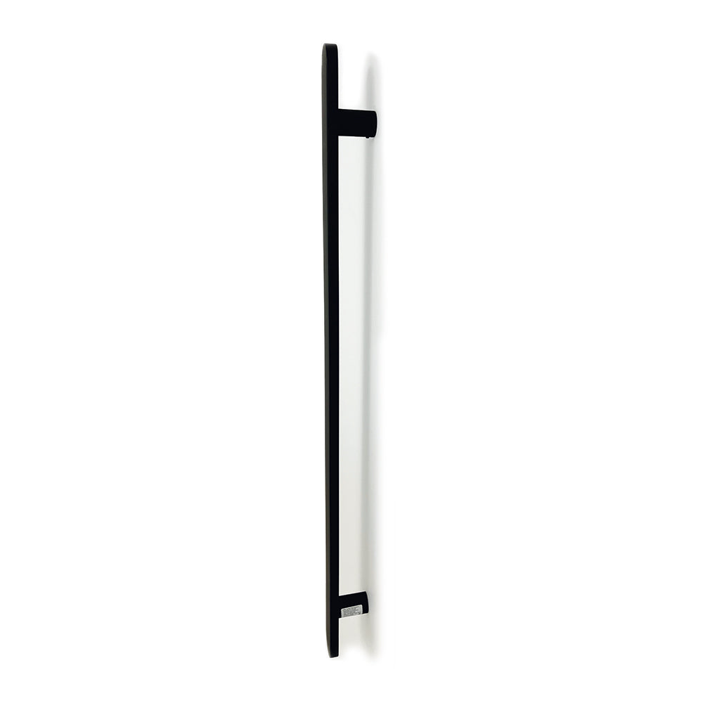 Radiant VERTICAL FLAT BAR TOWEL RAIL 50 X 930MM Matt Black
