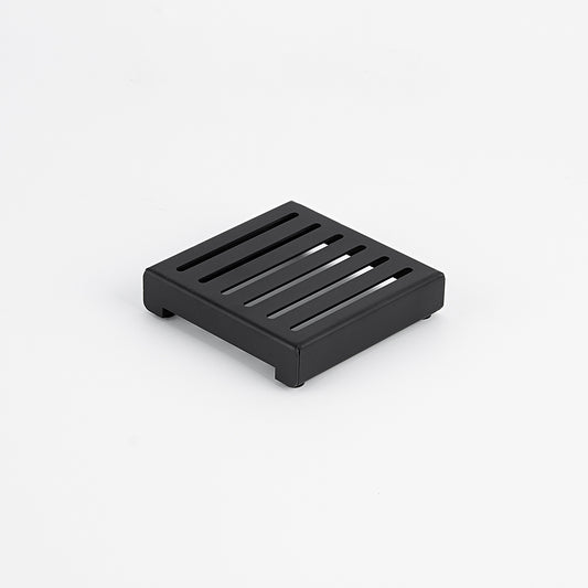 Radiant Slotted Square Shower Grate - 100 mm LID ONLY - Matt Black