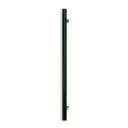 Radiant Matt Black Vertical 950mm Round NON-HEATED Single Bar Towel Rail
