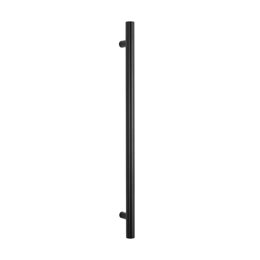 Radiant Vertical Single HEATED Towel Bar 40mm X 950mm Matt Black