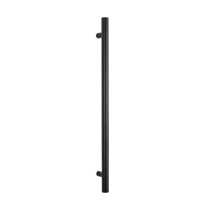 Radiant Vertical Single HEATED Towel Bar 40mm X 950mm Matt Black