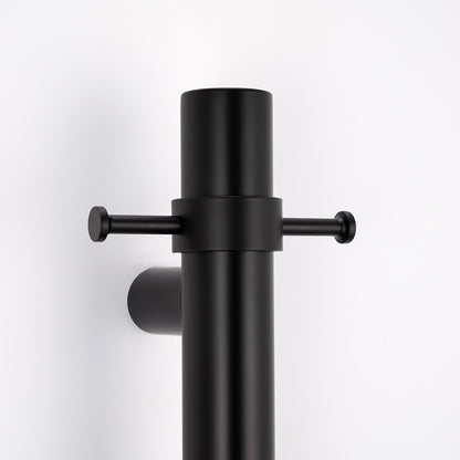 Radiant Vertical Towel Rail Hook for Vertical HEATED Bar Black