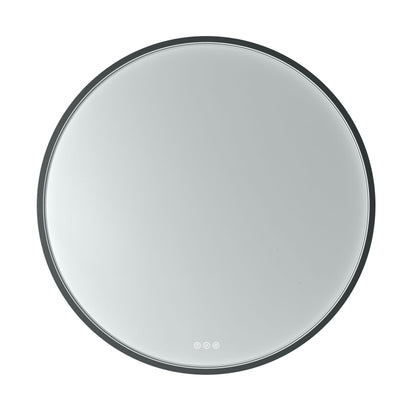 Radiant OLËK - Matt Black - 600mm LED Mirror