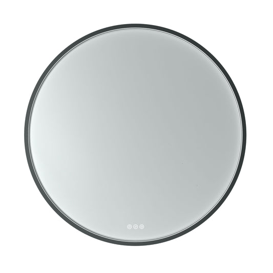 Radiant OLËK - Matt Black - 900mm LED Mirror