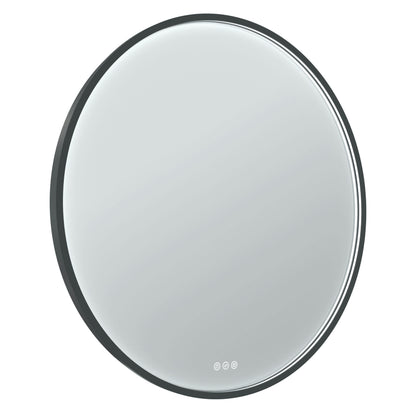 Radiant OLËK - Matt Black - 800mm LED Mirror