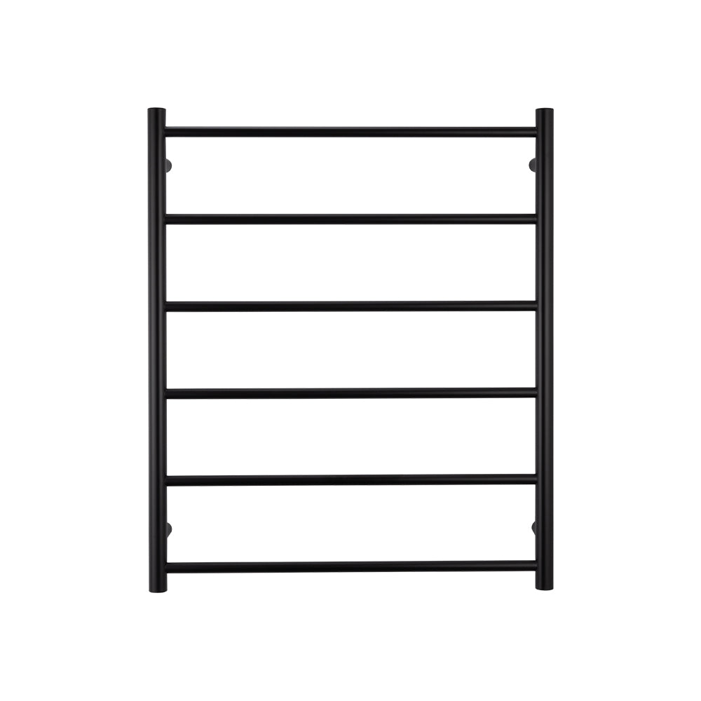 Radiant Matt Black 700 x 830mm Round NON-HEATED Towel Rail