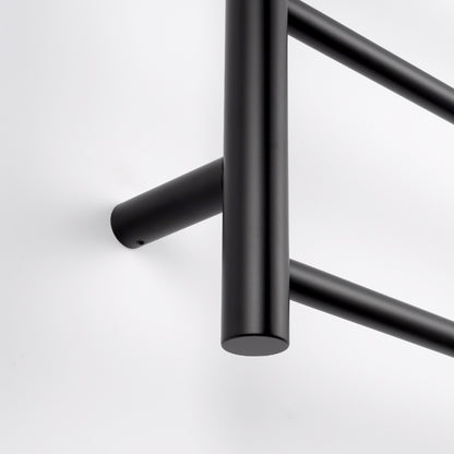 Radiant Matt Black 750 x 550mm Round NON-HEATED Towel Rail