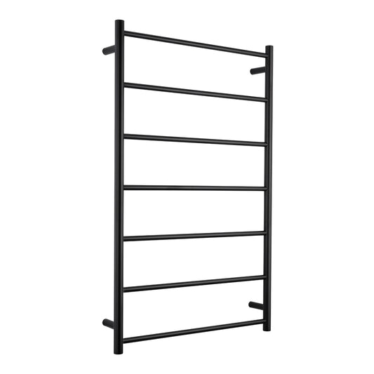 Radiant Matt Black 700 x 1130mm Round NON-HEATED Towel Rail