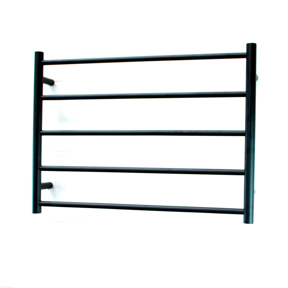 Radiant Matt Black 750 x 550mm Round NON-HEATED Towel Rail