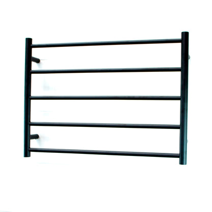 Radiant Matt Black 750 x 550mm Round NON-HEATED Towel Rail