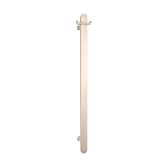 Radiant VERTICAL FLAT BAR TOWEL RAIL 50 X 930MM BRUSHED NICKEL