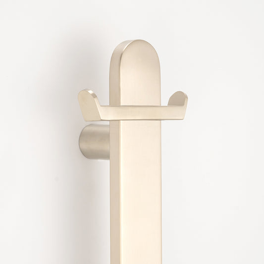 Radiant VERTICAL FLAT BAR HOOK BRUSHED NICKEL