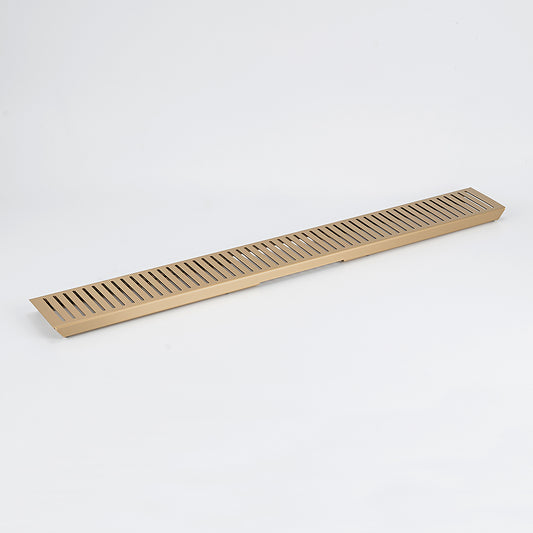 Radiant Slotted Linear Shower Grate - 900 mm length LID ONLY - WARM Brushed Nickel
