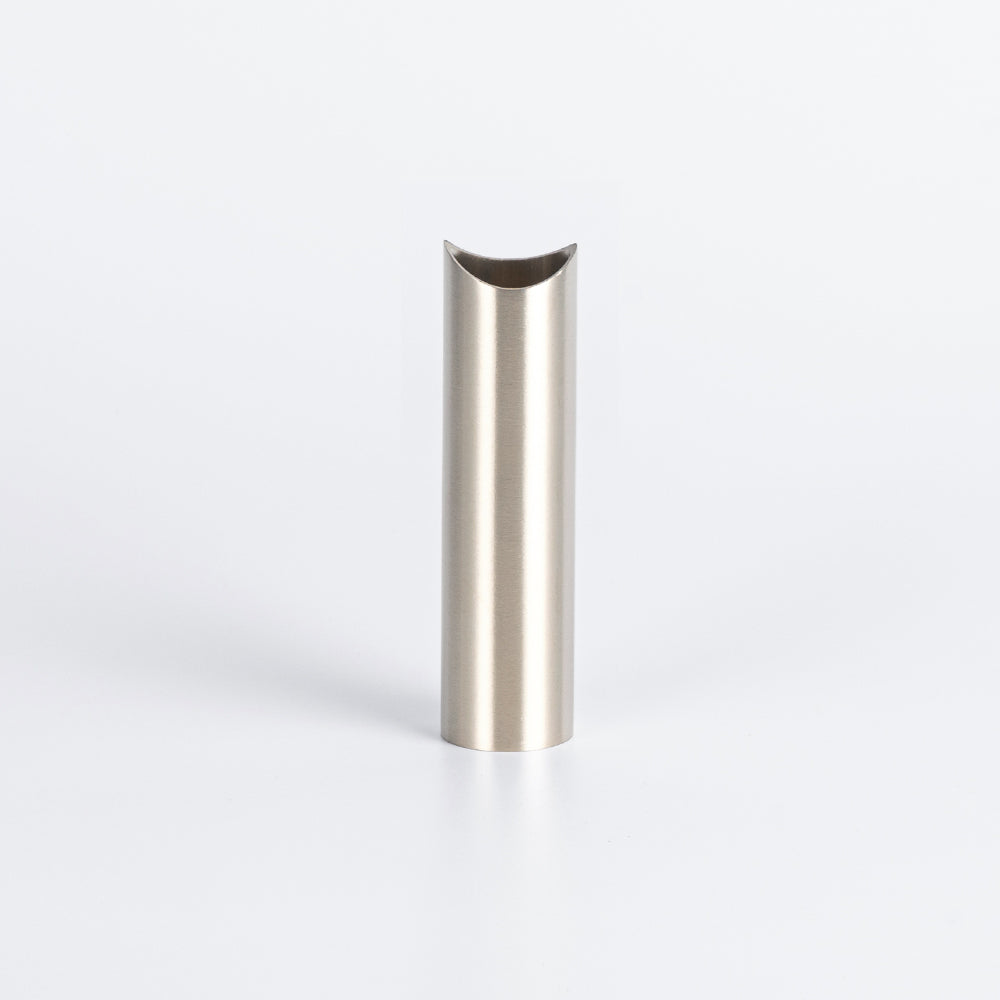 Radiant Brushed Nickel round tube leg 90mm