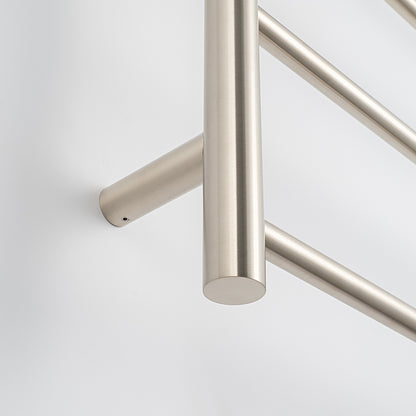 Radiant Brushed Nickel 700 x 830mm Round NON-HEATED Towel Rail