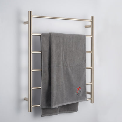 Radiant Brushed Nickel 700 x 830mm Round NON-HEATED Towel Rail