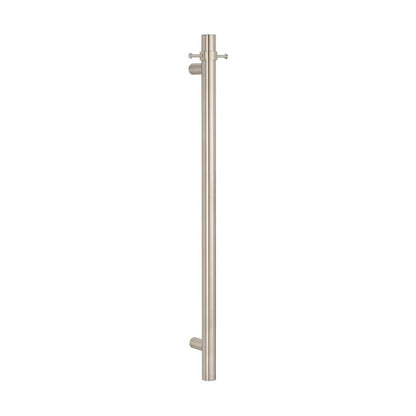 Radiant Vertical Towel Rail Hook for Vertical HEATED Bar Brushed Nickel