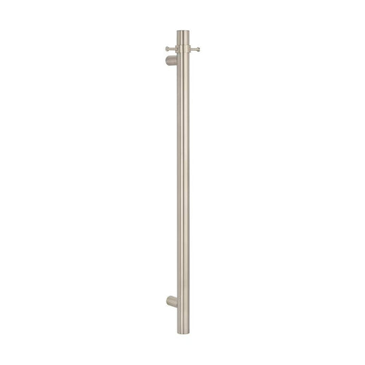 Radiant Vertical Towel Rail Hook for Vertical HEATED Bar Brushed Nickel