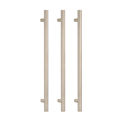 Radiant Vertical Single HEATED Towel Bar 40mm X 950mm Brushed Nickel