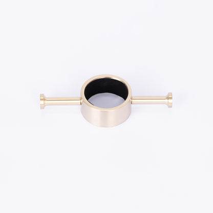 Radiant Brushed Nickel Vertical 950mm Round NON-HEATED Single Bar Towel Rail