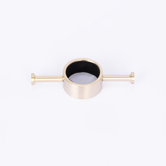Radiant Brushed Nickel Vertical 950mm Round NON-HEATED Single Bar Towel Rail