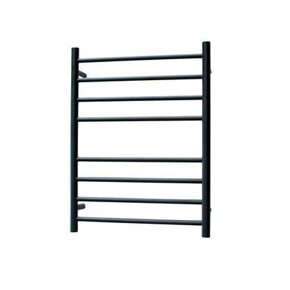 Radiant Matt Black 530 x 700mm Round NON-HEATED Towel Rail
