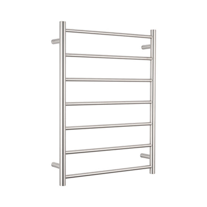 Radiant Low Voltage Brushed Satin 600 x 800mm Round HEATED Towel Rail RIGHT