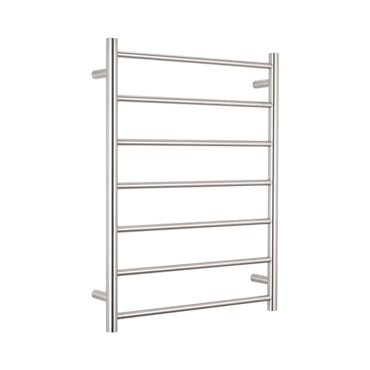 Radiant Brushed Satin 600 x 800mm Square HEATED Towel Rail LEFT