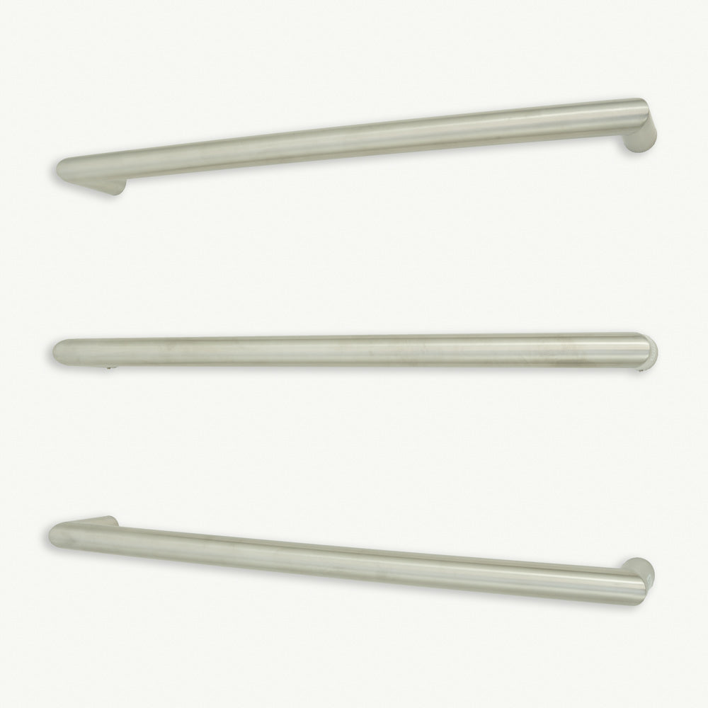 Radiant Brushed Satin 650mm Round Single Bar Towel Rail