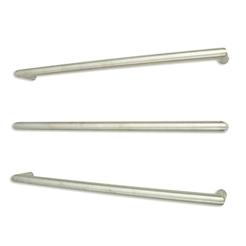 Radiant Brushed Satin 800mm Round Single Bar Towel Rail