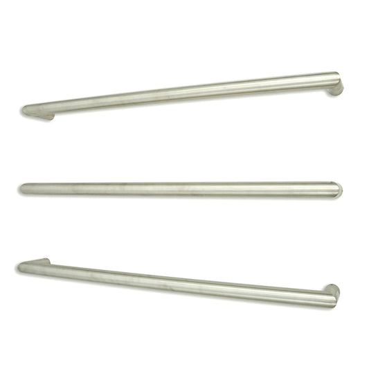 Radiant Brushed Satin 800mm Round Single Bar Towel Rail