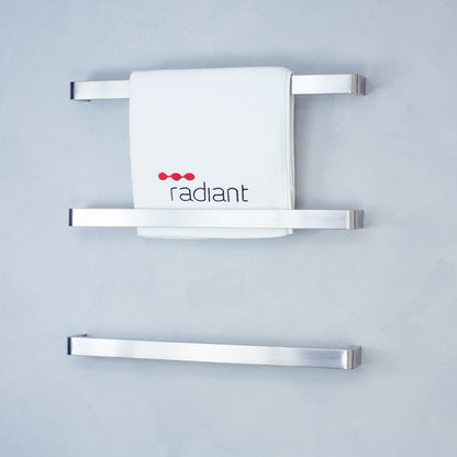 Radiant Brushed Satin 650mm Single Square Bar with Rounded ends