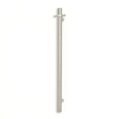 Radiant Brushed Satin Vertical 950mm Round NON-HEATED Single Bar Towel Rai