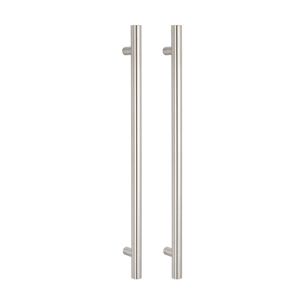 Radiant Vertical Single HEATED Towel Bar  40mm X 950mm - Brushed Satin