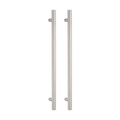 Radiant Vertical Single HEATED Towel Bar  40mm X 950mm - Brushed Satin