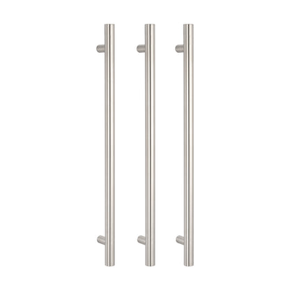 Radiant Vertical Single HEATED Towel Bar  40mm X 950mm - Brushed Satin