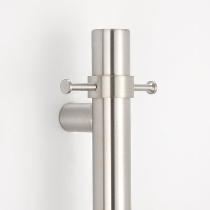Radiant Vertical Single HEATED Towel Bar  40mm X 950mm - Brushed Satin