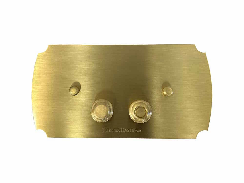 Claremont Brushed Brass Flush Plate
