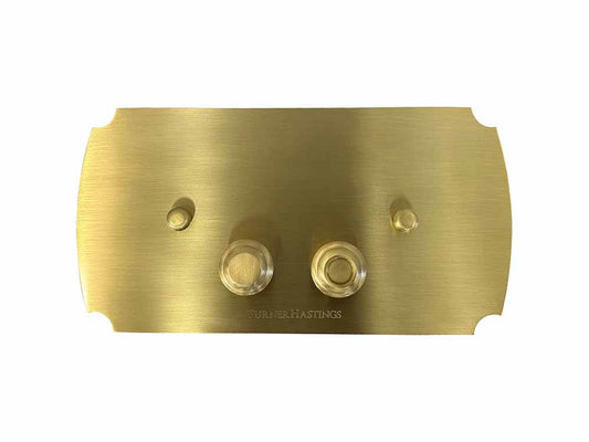 Claremont Brushed Brass Flush Plate