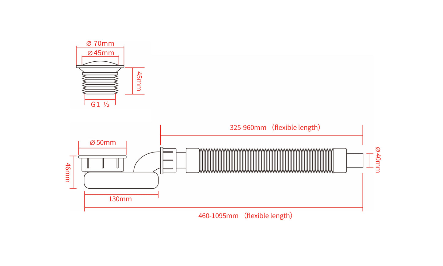 Flexi Hose - White (Large)