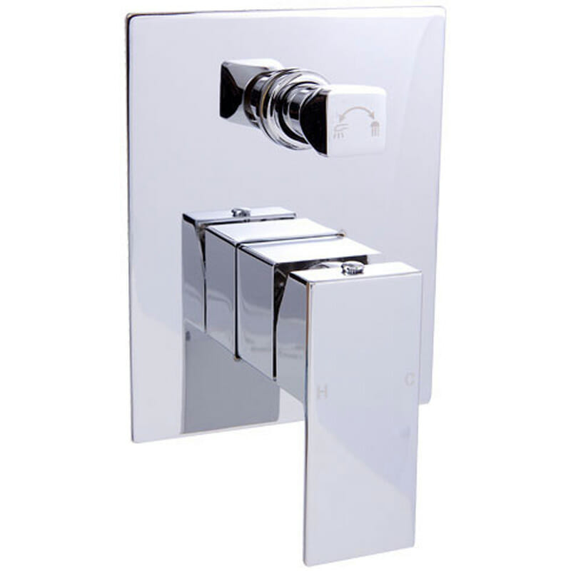 Rosa Wall Mixer With Diverter - Chrome