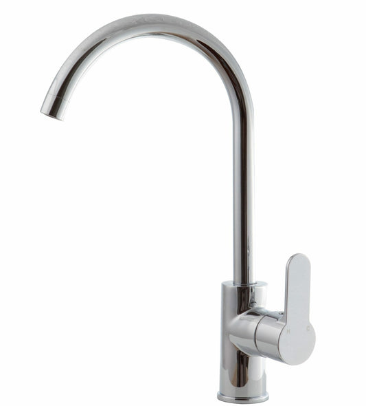 Maya Round Spoon Shaped Handle Sink Mixer - Chrome
