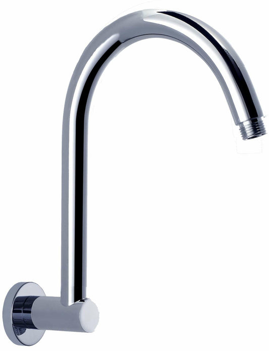 Round Goose Neck Wall Shower Arm - Chrome