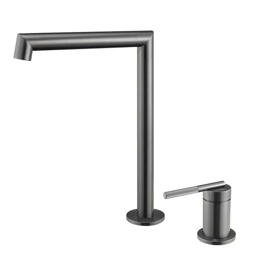 CADDENCE Brushed Gun Metal Grey Split Type Basin Mixer