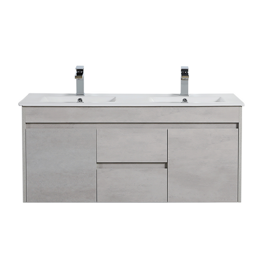 Nova Plywood Wall Hung Vanity - Concrete   Grey - 1200mm