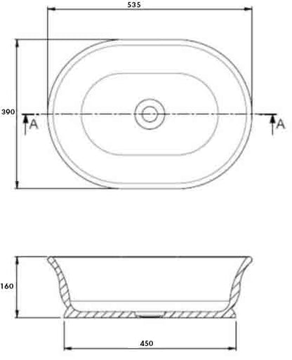 Cambridge 54x39 TitanCast Basin - Gloss White