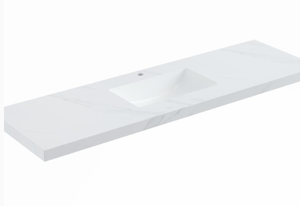 1500mmx460mm  Stone Top with Undermount Basin - Diamond SINTERED Top Seamless Jointed with Ceramic Single Basin - Tap Hole