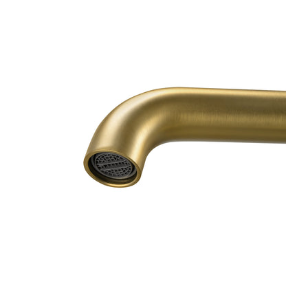 LUCID PIN Series Round Brushed Brass Tall Basin Mixer