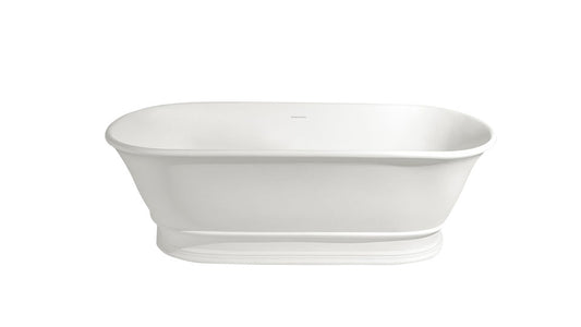 Cambridge 156 TitanCast Bath - Satin Silk White with Overflow