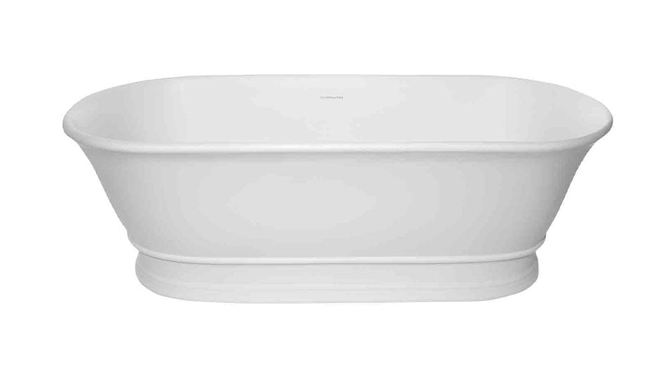 Cambridge 174 TitanCast Bath with Overflow - Gloss White